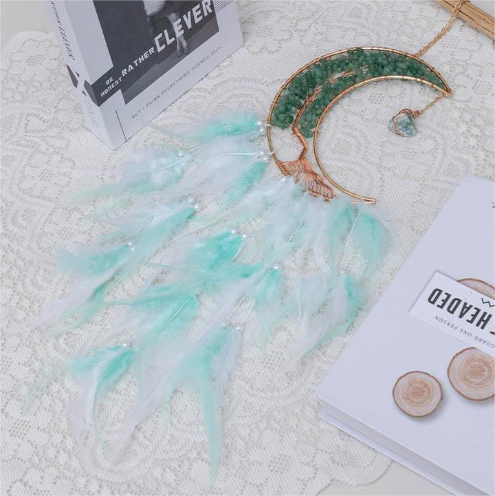 Olivenorma Natural Gravel Woven Tree of Life Moon Dream Catcher - image 58