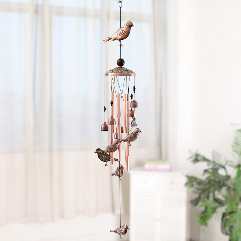 Olivenorma Metal Butterfly Owl Animal Iron Art Hanging Wind Chime - The Bird - image 5