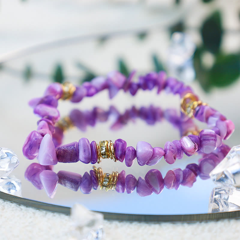 Olivenorma Irregular Stone Crystal Crushed Beads Bracelet - image 11
