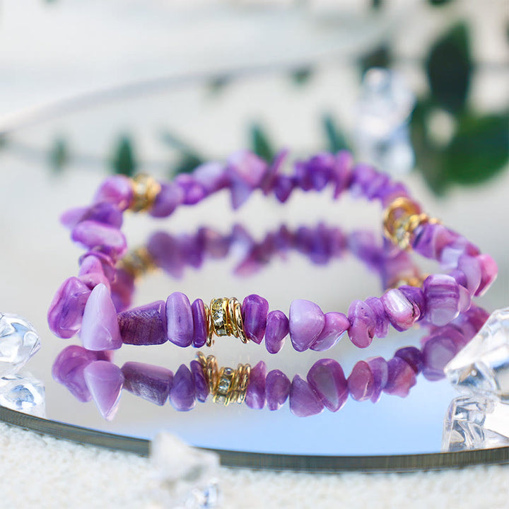 Olivenorma Irregular Stone Crystal Crushed Beads Bracelet - image 11