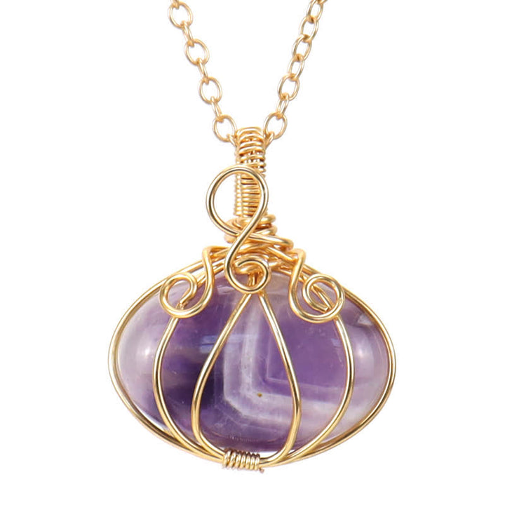 Olivenorma GUARDIAN PUMPKIN - Creative Pumpkin Crystal Necklace - Amethyst - image 0