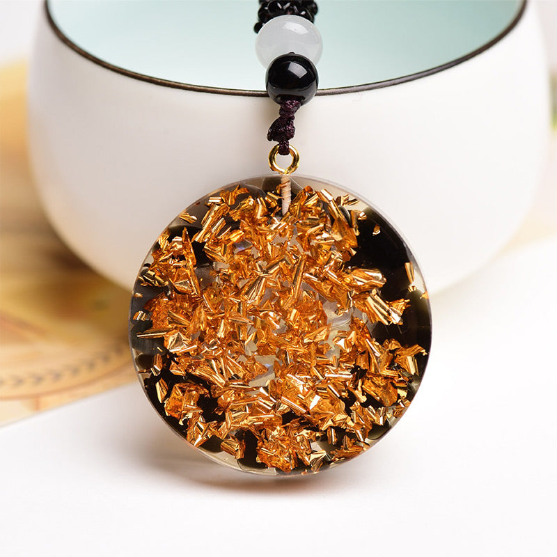 Olivenorma Obsidian And Red Agate Eye Of Horus Symbol Necklace - image 4