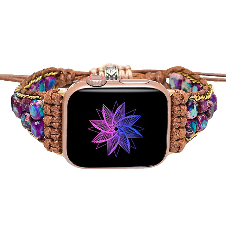 Olivenorma Blue Emperor Stone Apple Watch Strap Wrap Bracelet - image 9