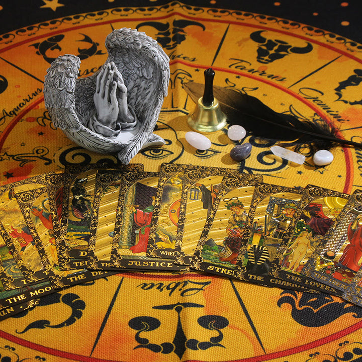 Olivenorma Black Gold Waite Foil Golden Tarot Deck Cards - image 12