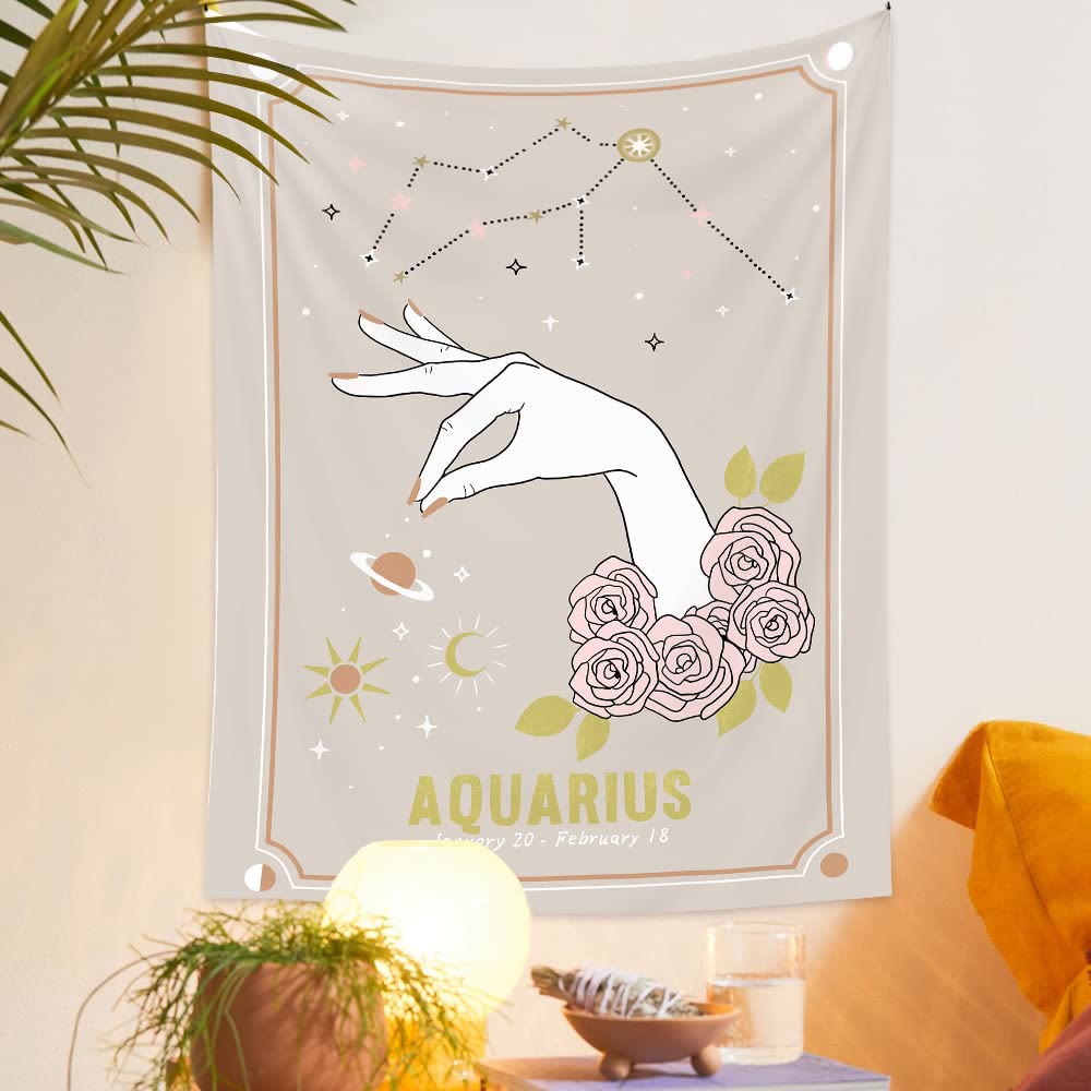 Olivenorma Magic Hand Tarot Zodiac Tapestry - 250*180cm - AQUARIUS - image 45