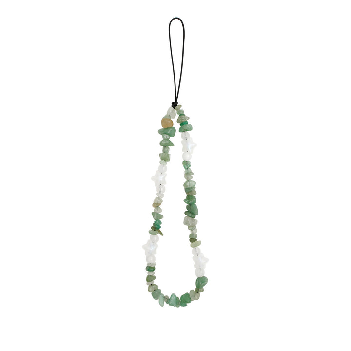 Olivenorma Handmade Crushed Stone Pearl Pentagram Beading Phone Strap - Green Aventurine - image 14