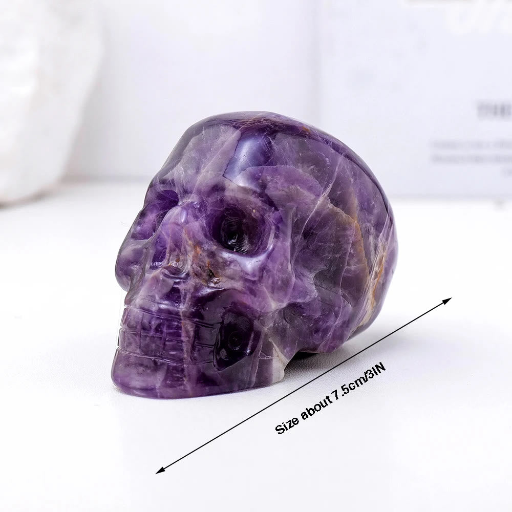 Olivenorma 3inch Amethyst Skull Statue Healing Gemstone Decoration - image 8