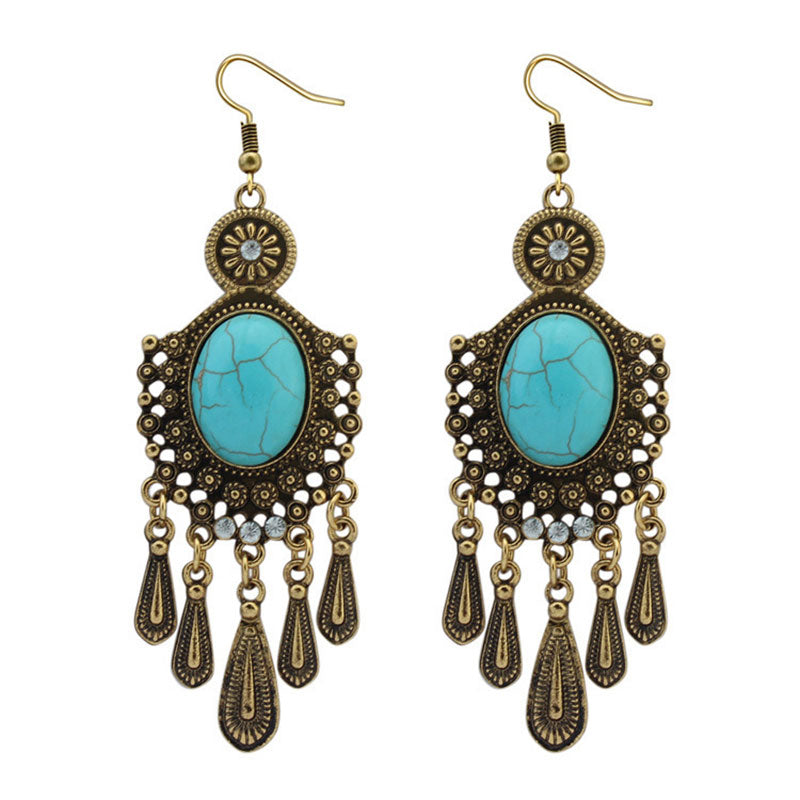Olivenorma Turquoise Earrings - Gold - image 1