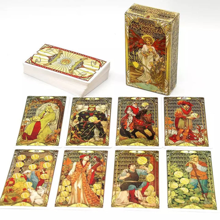 Olivenorma Golden Art Nouveau Tarot Deck Cards - Golden Art Nouveau Tarot Deck Cards - image 0