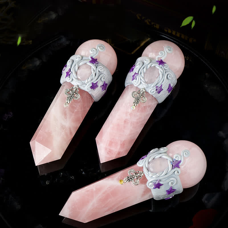  Olivenorma Natural Rose Quartz Crystal Wands - Rose Quartz - image 0