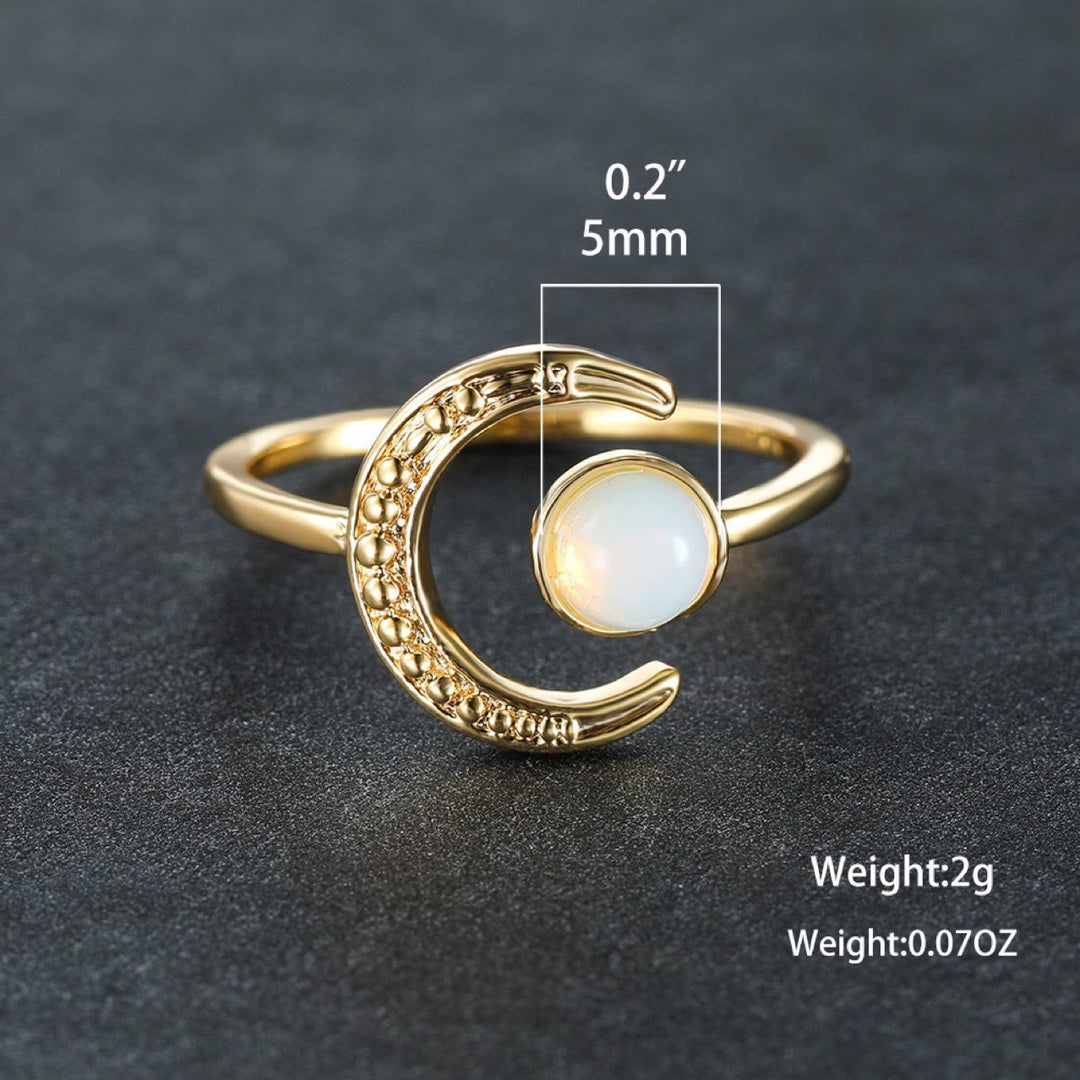 Olivenorma Moon Sun Accessory Moonstone Open Ring - image 7