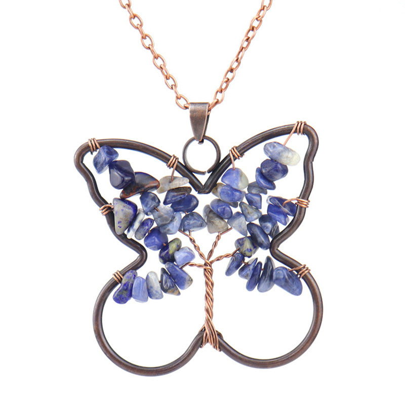 Chakra Butterfly Healing Necklace - Lapis Lazuli - image 9