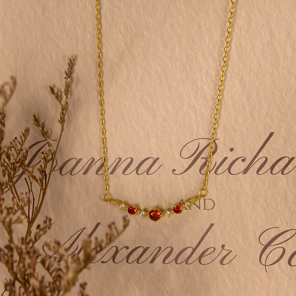 Olivenorma "Symbol of Independence" Garnet Diamond Necklace - Garnet - image 0