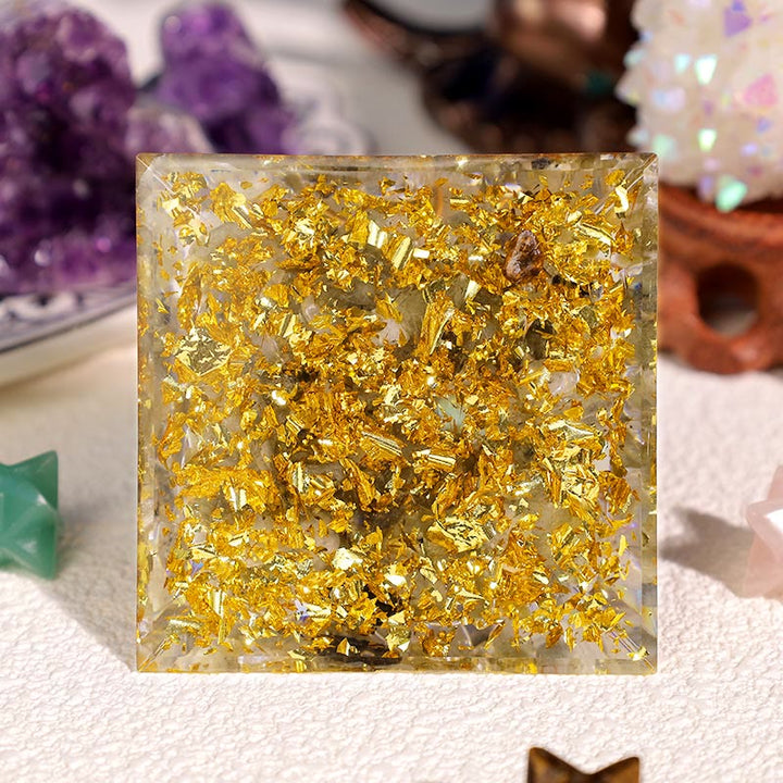 Olivenorma Tiger Eye Labradorite Eye Of Horus Orgone Pyramid - image 4