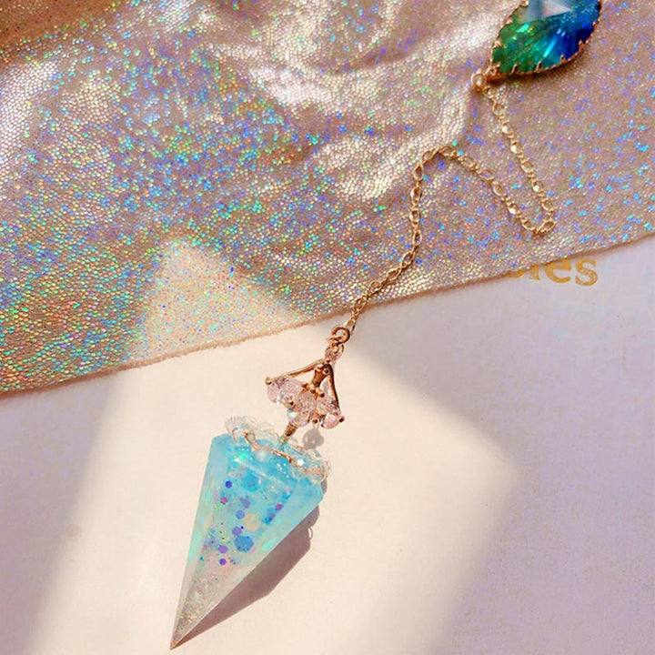 Olivenorma Clear Crystal Healing Orgone Pendulum - image 3