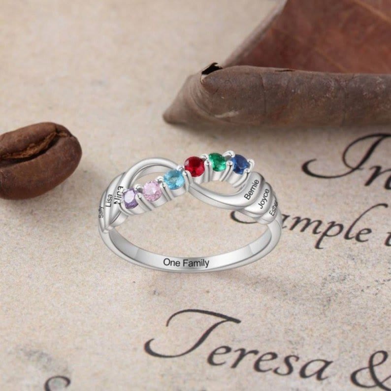 Olivenorma 12 Color Birthstone Lucky Ring - image 2