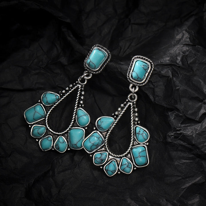 Olivenorma "Sedona Sky" Vintage Turquoise Earrings - image 2