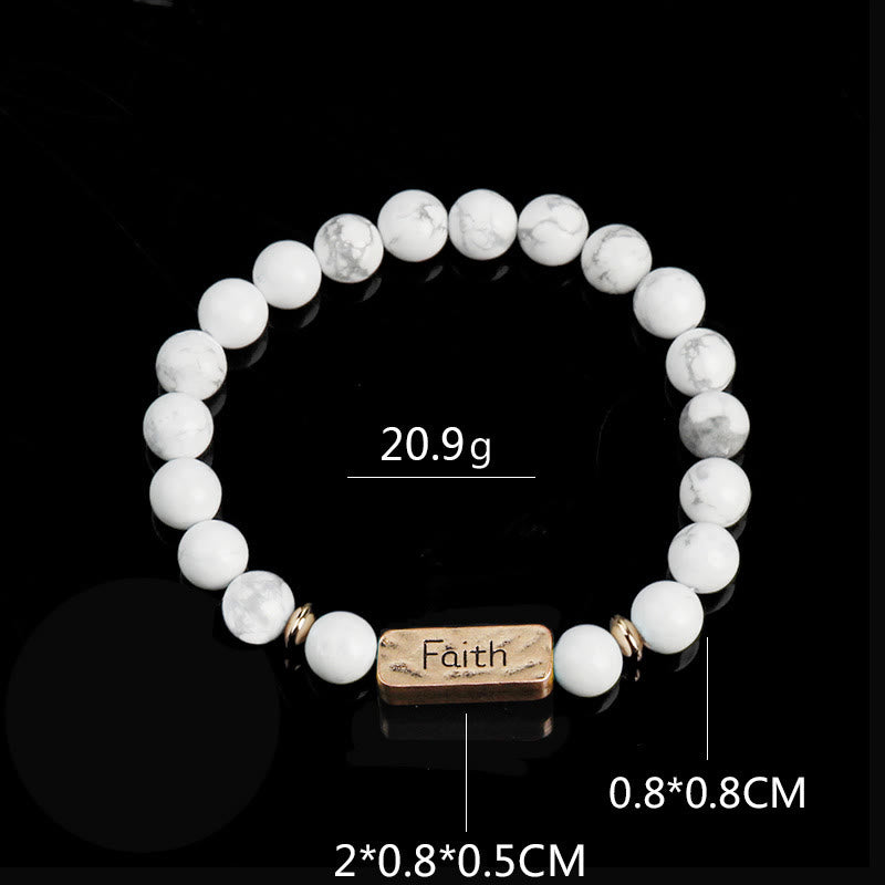 Olivenorma Natural Gemstone Active Faith Engraving Bracelet - image 9