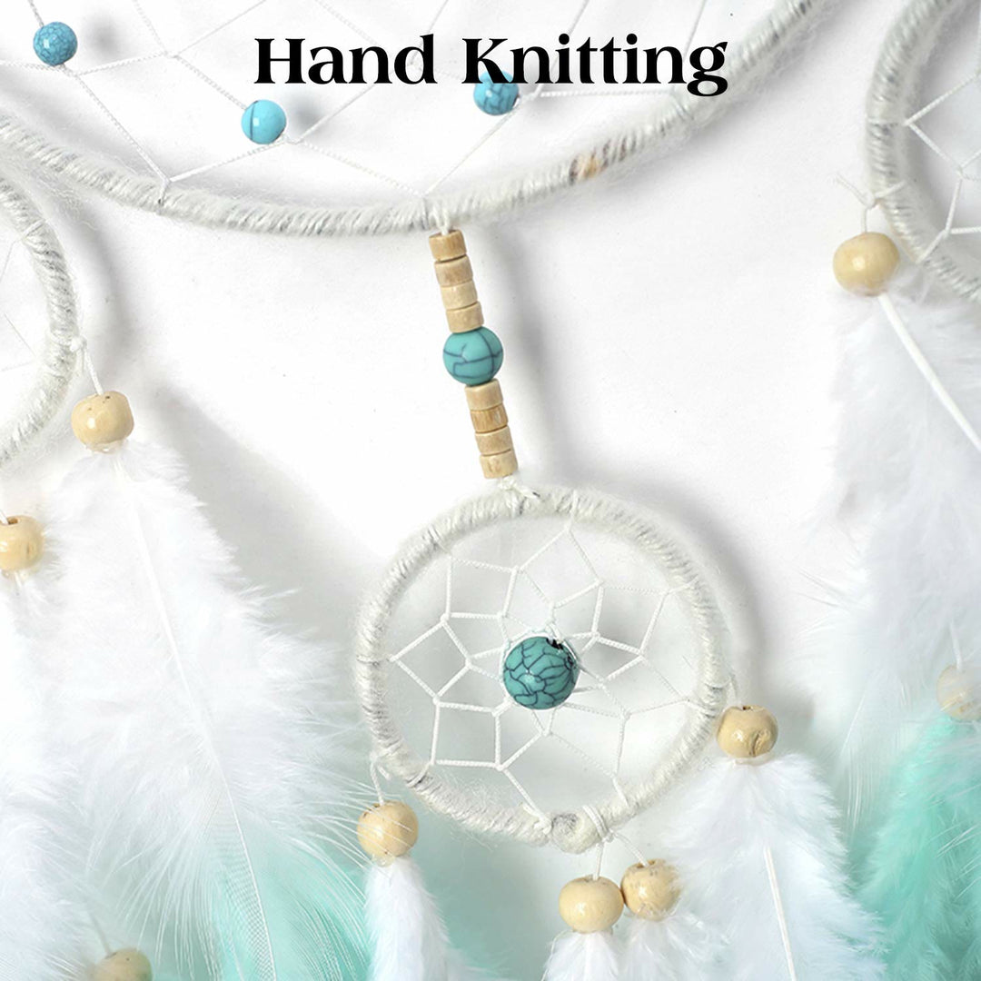 Olivenorma Indian Style Three Ring Feather Dream Catcher - image 13