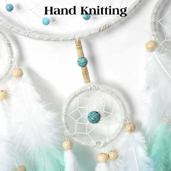 Olivenorma Indian Style Three Ring Feather Dream Catcher - image 13