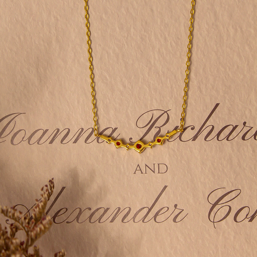 Olivenorma "Symbol of Independence" Garnet Diamond Necklace - image 13