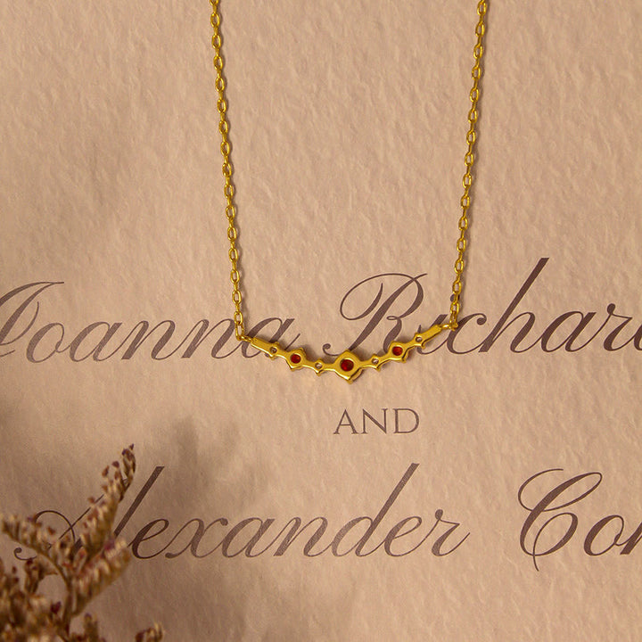 Olivenorma "Symbol of Independence" Garnet Diamond Necklace - image 13