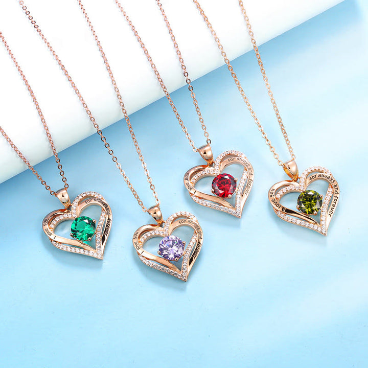 Olivenorma "I Love You Always and Forever" – Forever Love Birthstone Heart Necklace - image 42