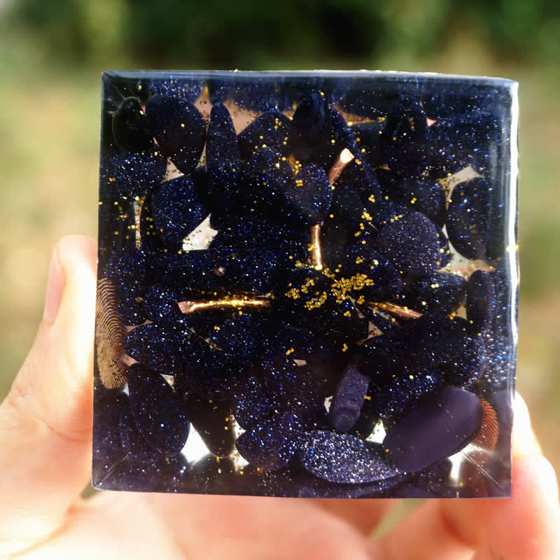 Olivenorma Rose Quartz Blue Sandstone Tree Of Life Orgone Pyramid - image 5