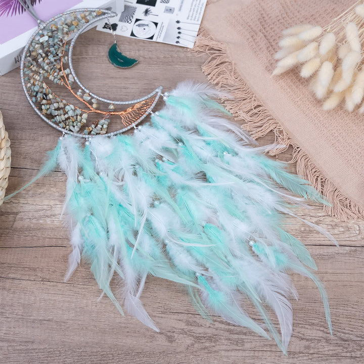 Olivenorma Natural Gravel Woven Tree of Life Moon Dream Catcher - image 48