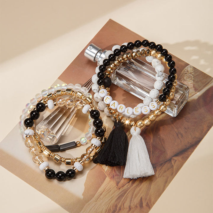 Olivenorma Set of 6 Engraved Natural Crystal Bracelets - image 35