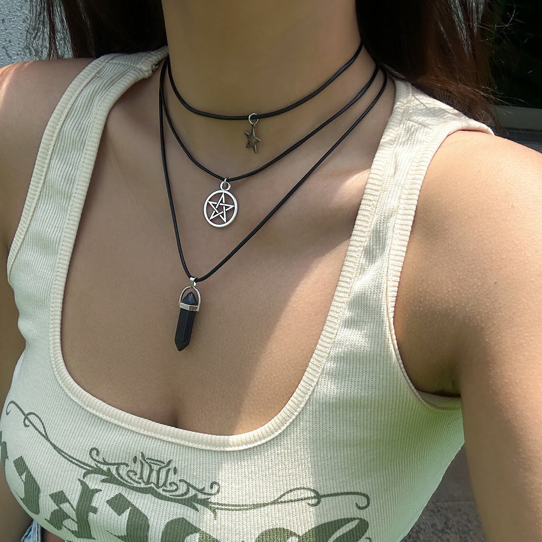 Olivenorma Natural Stone Tree of Life Evil Eye Pendant Necklace Set - image 6