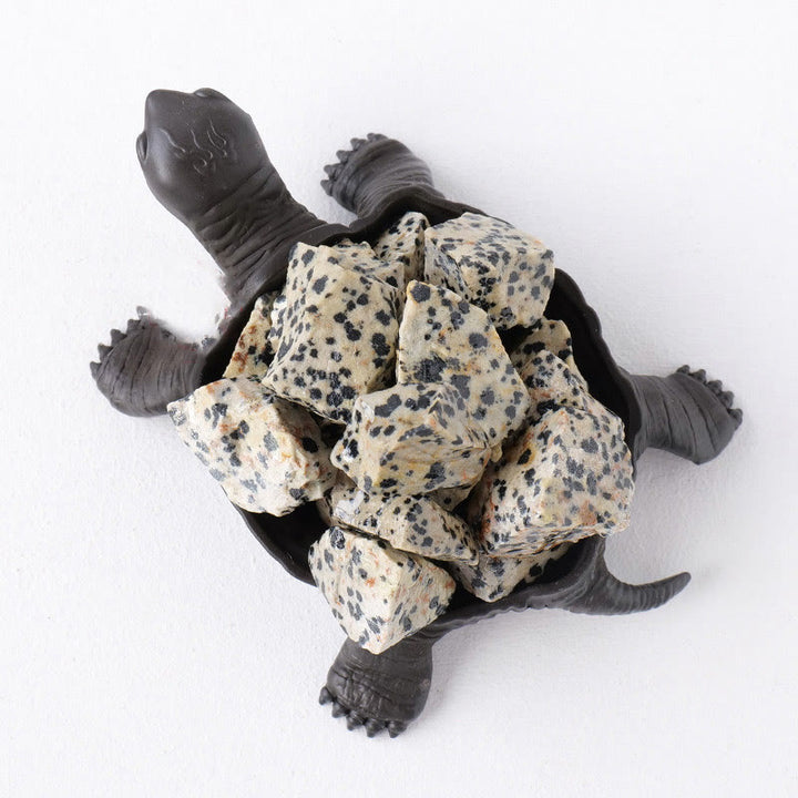 Olivenorma Natural Crystal Cluster Turtle Ornament Lamp Gemstone Decoration - Dalmatian Jasper Without Lamp - image 15