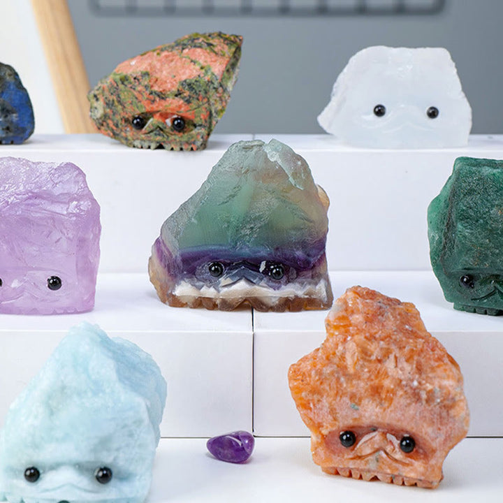 Olivenorma Natural Crystal Rough Stone Elf Hedgehog Gemstone Decoration - image 3