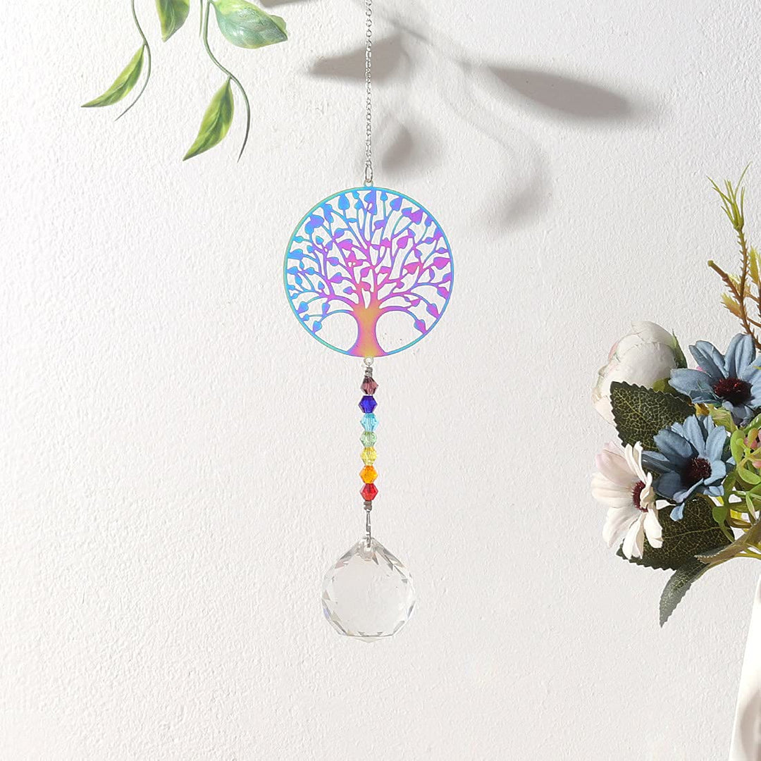 Olivenorma Clear Crystal Hanging Chakra Beads Wind Chime Suncatcher - image 15