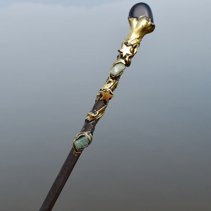 Olivenorma Moon And Sun Fairy Crystal Wands - Green Aventurine & Obsidian - image 15