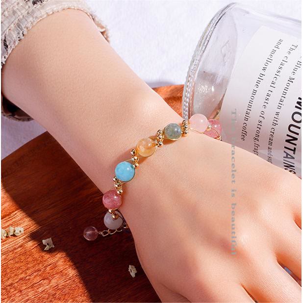 Olivenorma Natural Baroque Crystal Beaded Bracelet - image 2