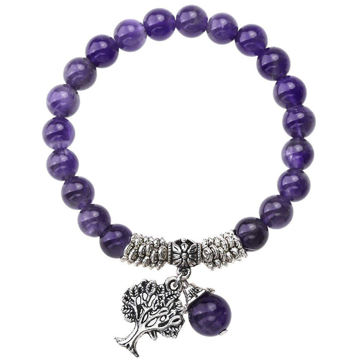Natural Crystal Tree Of Life Bracelet - Amethyst - image 2