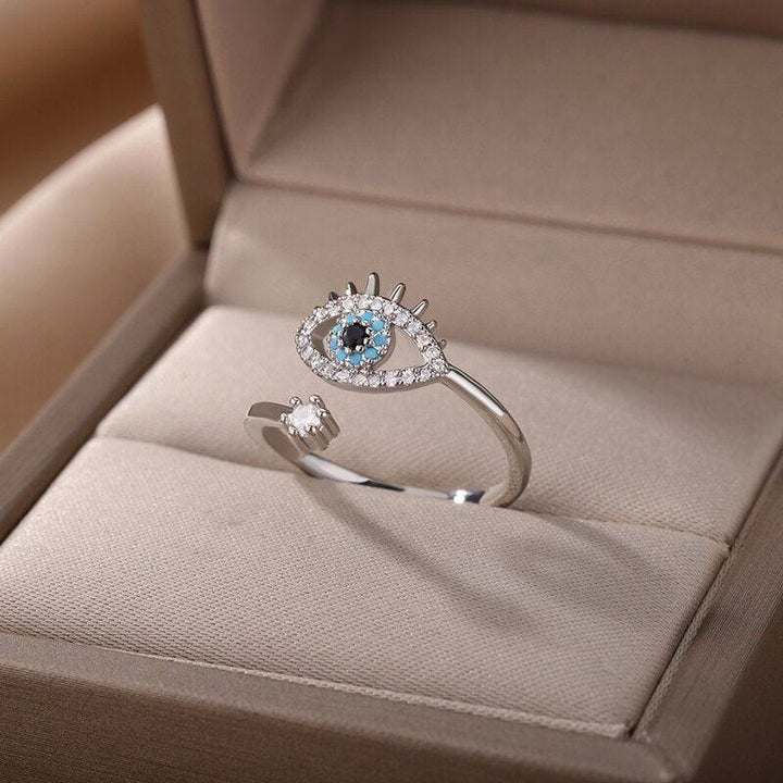 Olivenorma Evil Eye Diamond Adjustable Ring - image 1