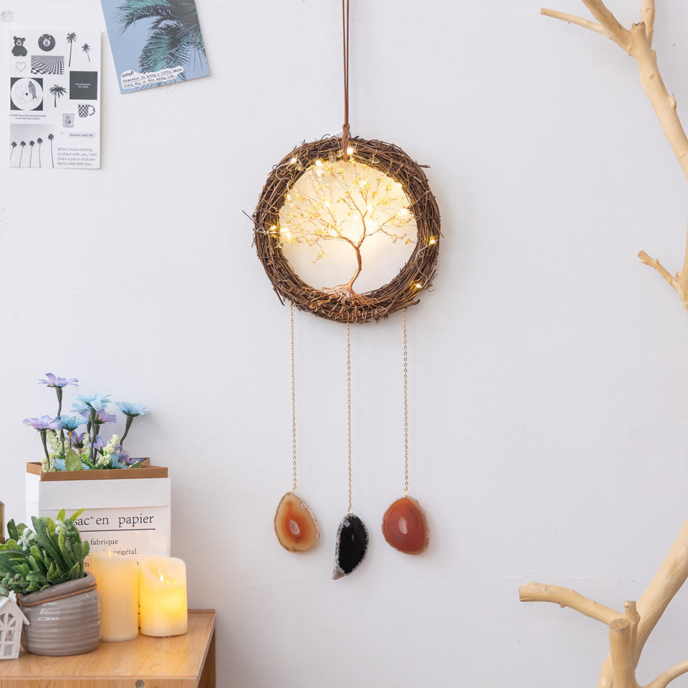 Olivenorma Agate Pendant Tree Vine Tree of Life Ornament - Tree of Life - image 0
