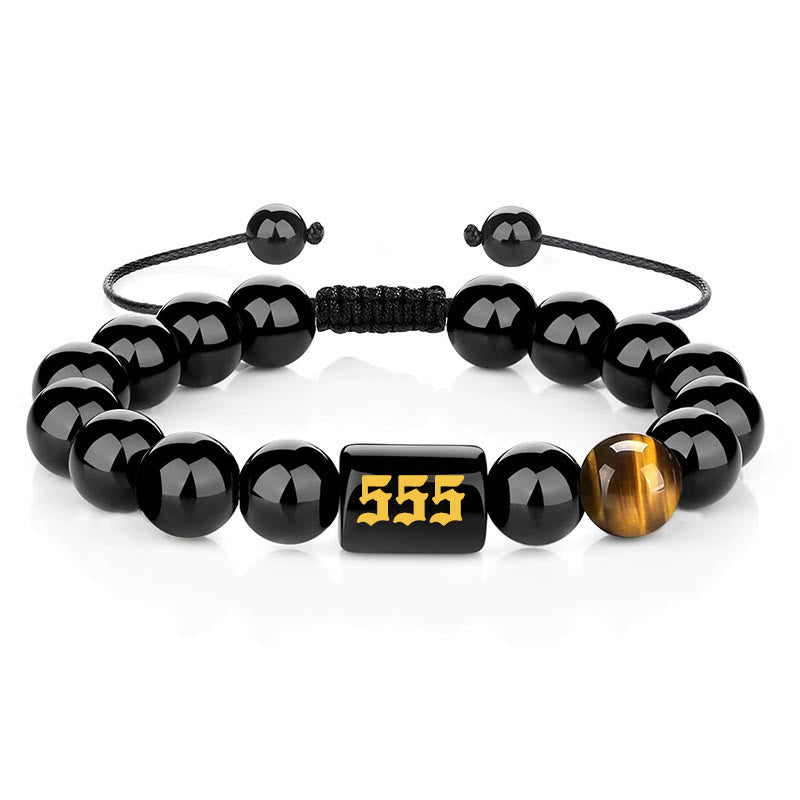 Olivenorma 10mm Obsidian Bead Fashion Number 000-999 Bracelet - 555 - image 7