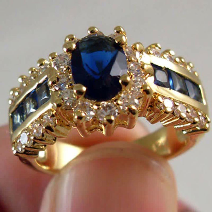 FREE Today:  St. Edward - Queen Crown Ring - Golden Blue - 10 - image 9