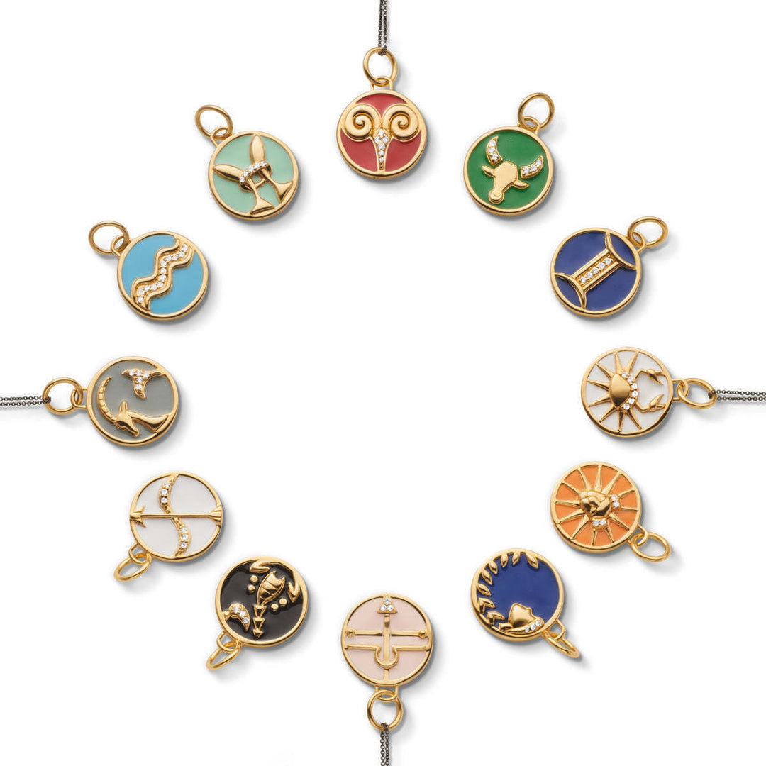 Olivenorma White Zircon Vintage Zodiac Stainless Steel 18k Necklace - image 16