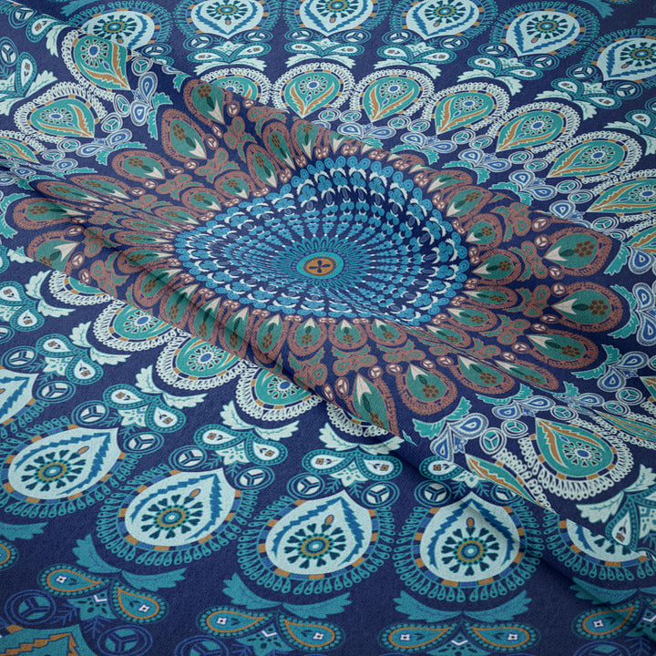 Olivenorma Mandala Peacock Pattern Tapestry - image 5