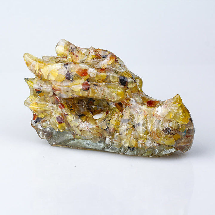 Olivenorma Crystal Epoxy Faucet 1kg Ornament Gemstone Decoration - Yellow Agate - image 32