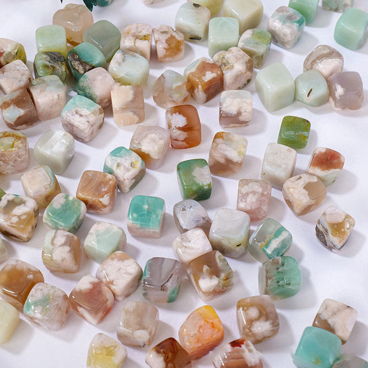 Olivenorma Cherry Blossom Agate Crystal Cube Natural Stone - image 4