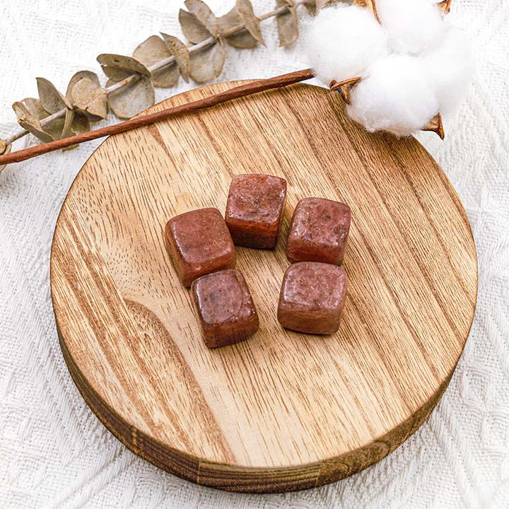 Olivenorma Strawberry Quartz Love And Healing Crystal Cube - Strawberry Quartz - image 0