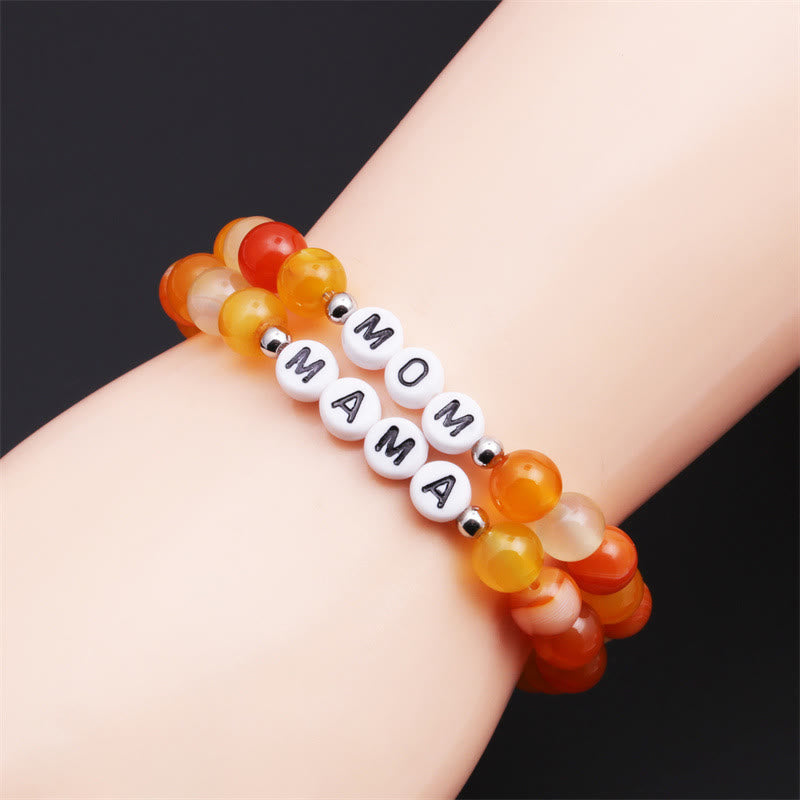 Olivenorma "For Mom" - Yellow Agate Love Bracelet - image 3