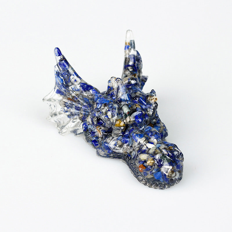 Olivenorma Natural Crystal Dragon Gemstone Decoration  - Lapis Lazuli - image 8