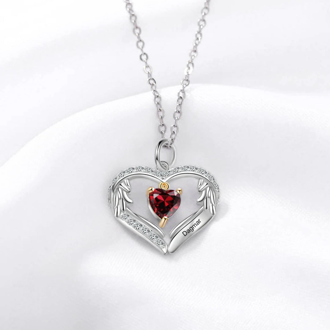 Olivenorma Personalized Birthstone Engraved Name Gift CZ Necklace - image 2