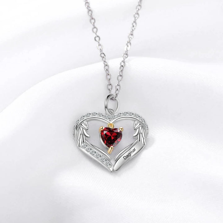 Olivenorma Personalized Birthstone Engraved Name Gift CZ Necklace - image 2